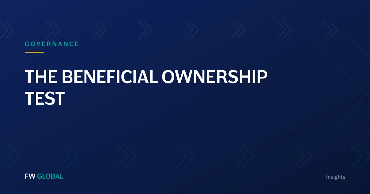 FW Global Insights — The beneficial ownership test