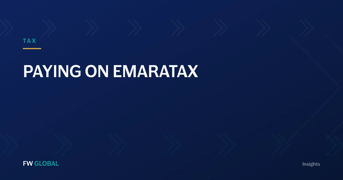 FW Global Insights — Paying on EmaraTax